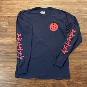 Naruto Shippuden Uchiha Madara Anime Graphic Long Sleeve Shirt Size‎ M